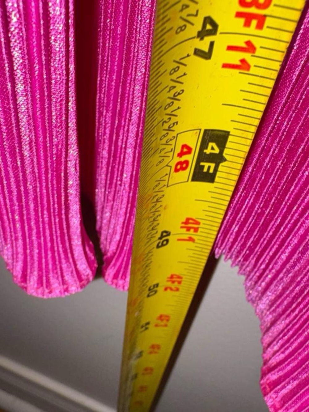 Petal & Pup One-Shoulder Hot Pink Pleated Midi Dress - Picture 5 of 7